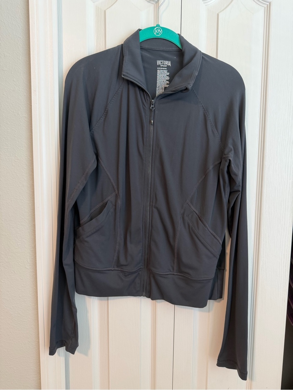 Victoria's Secret Charcoal Gray Full-Zip Athletic Jacket